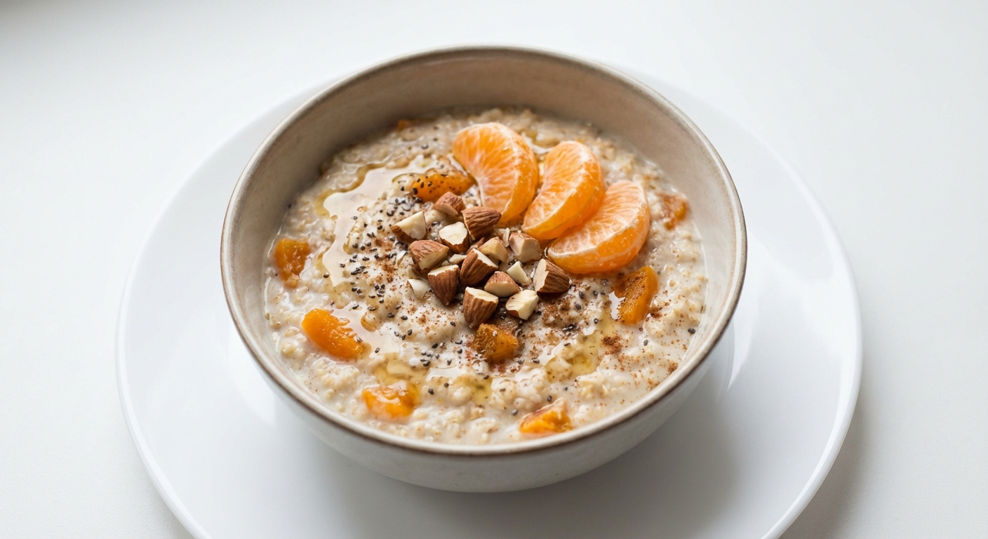 Owsianka z Morelą, Migdałami i Mandarynką