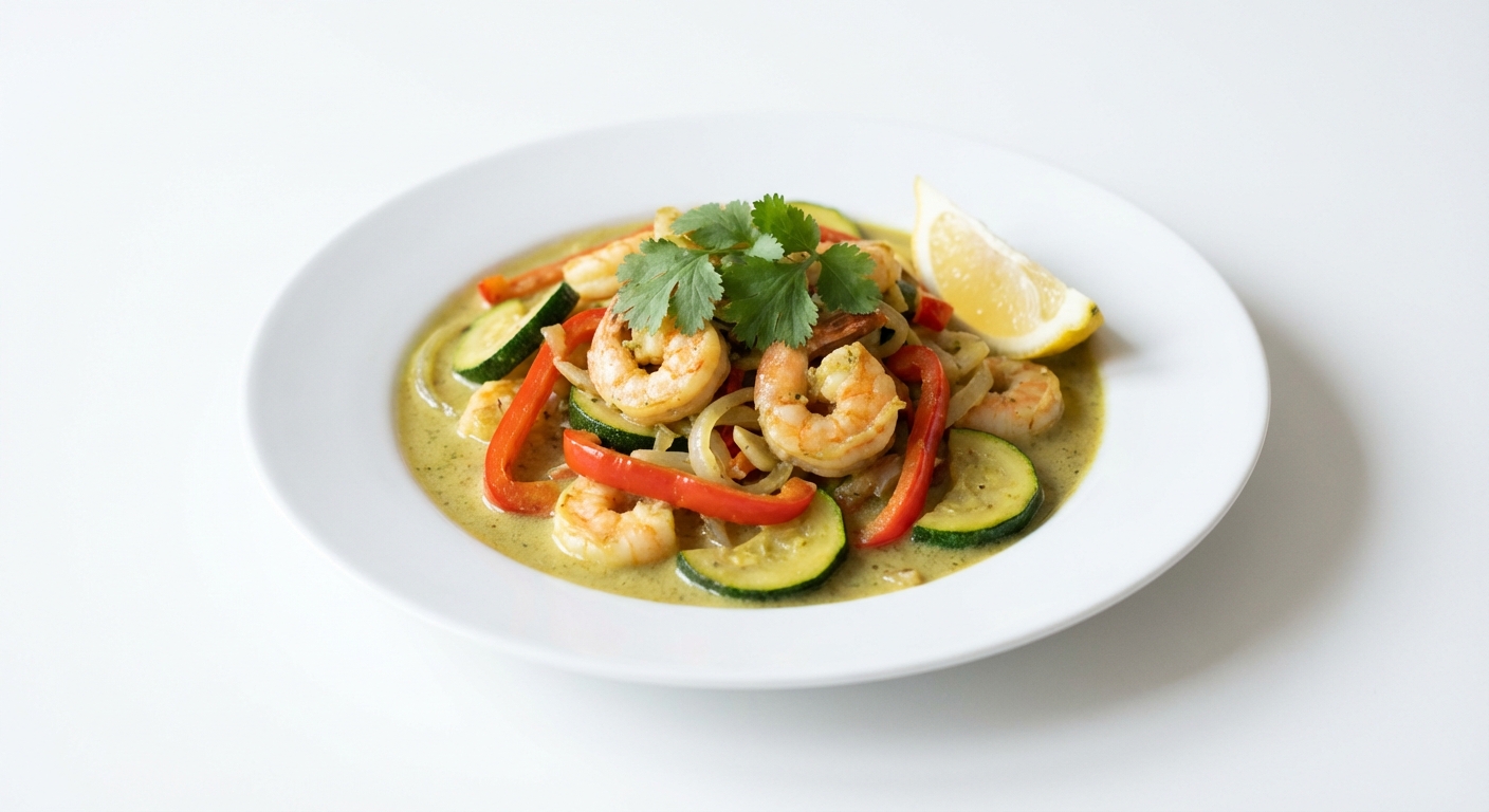 Krewetki w Curry z Kokosem