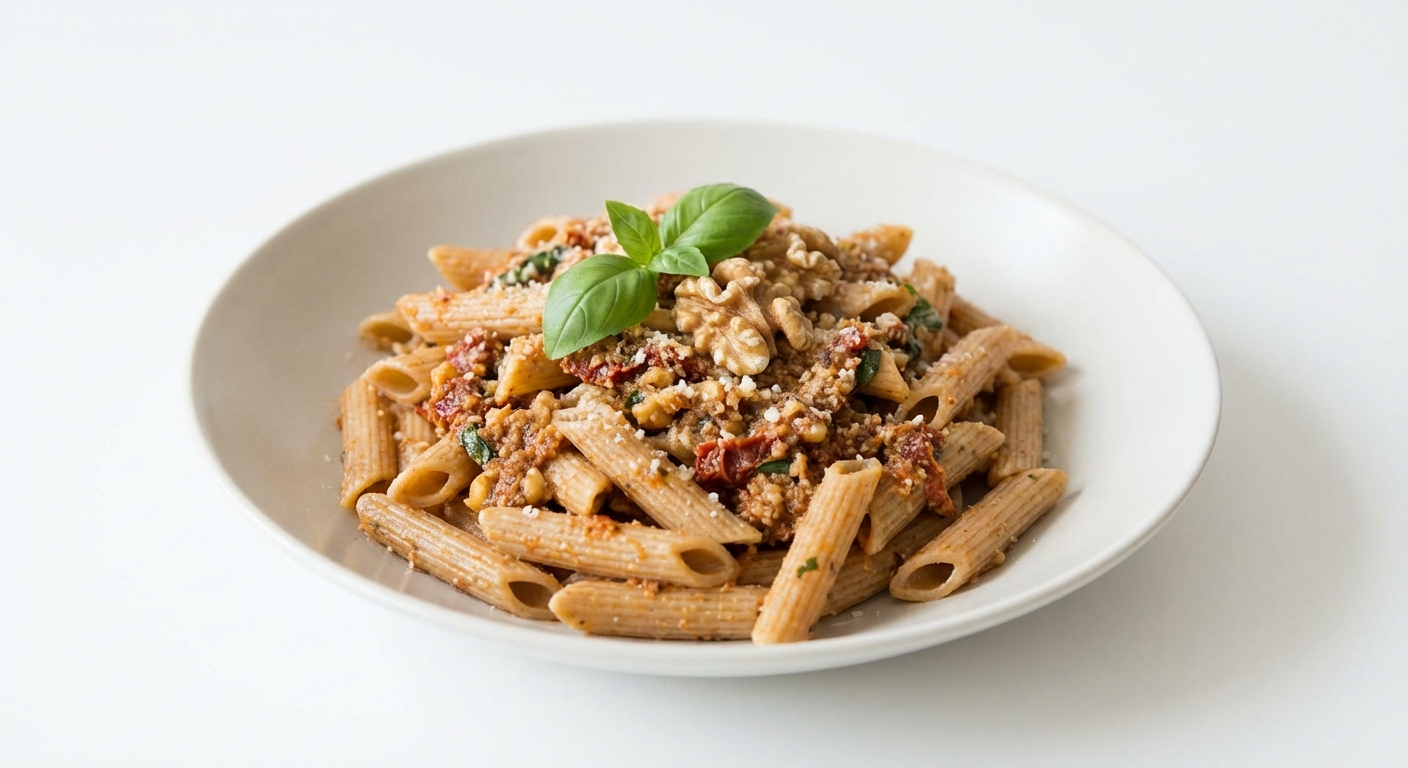 Penne z Pesto z Pomidora i Orzechów