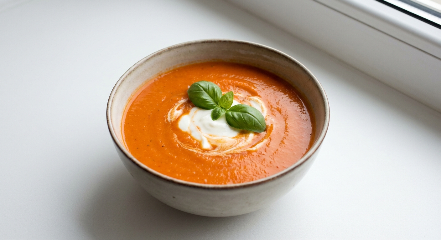 Krem z Pieczonej Papryki i Pomidorów
