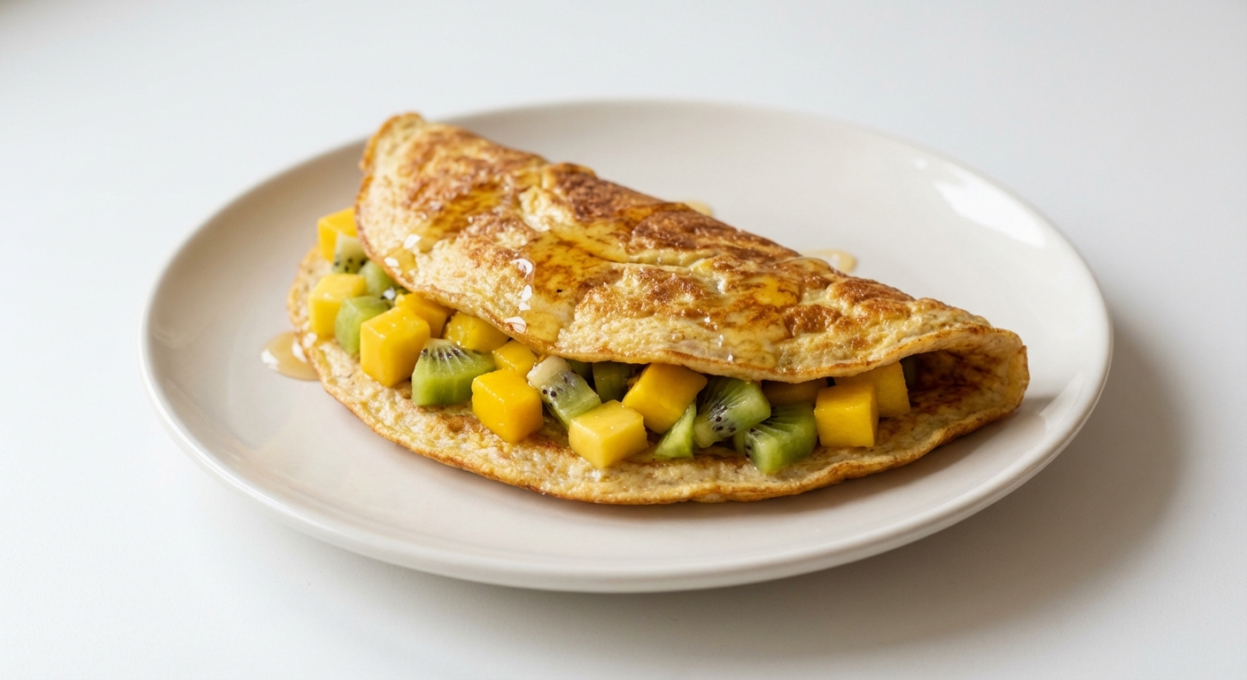 Omlet z Mango, Kiwi i Miodem