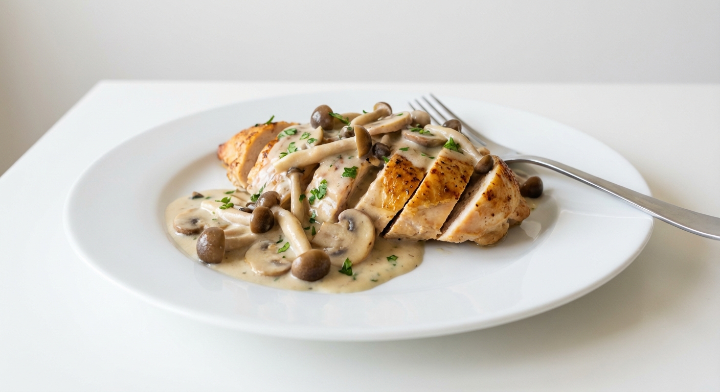 Indyk w Sosie Grzybowym Shimeji