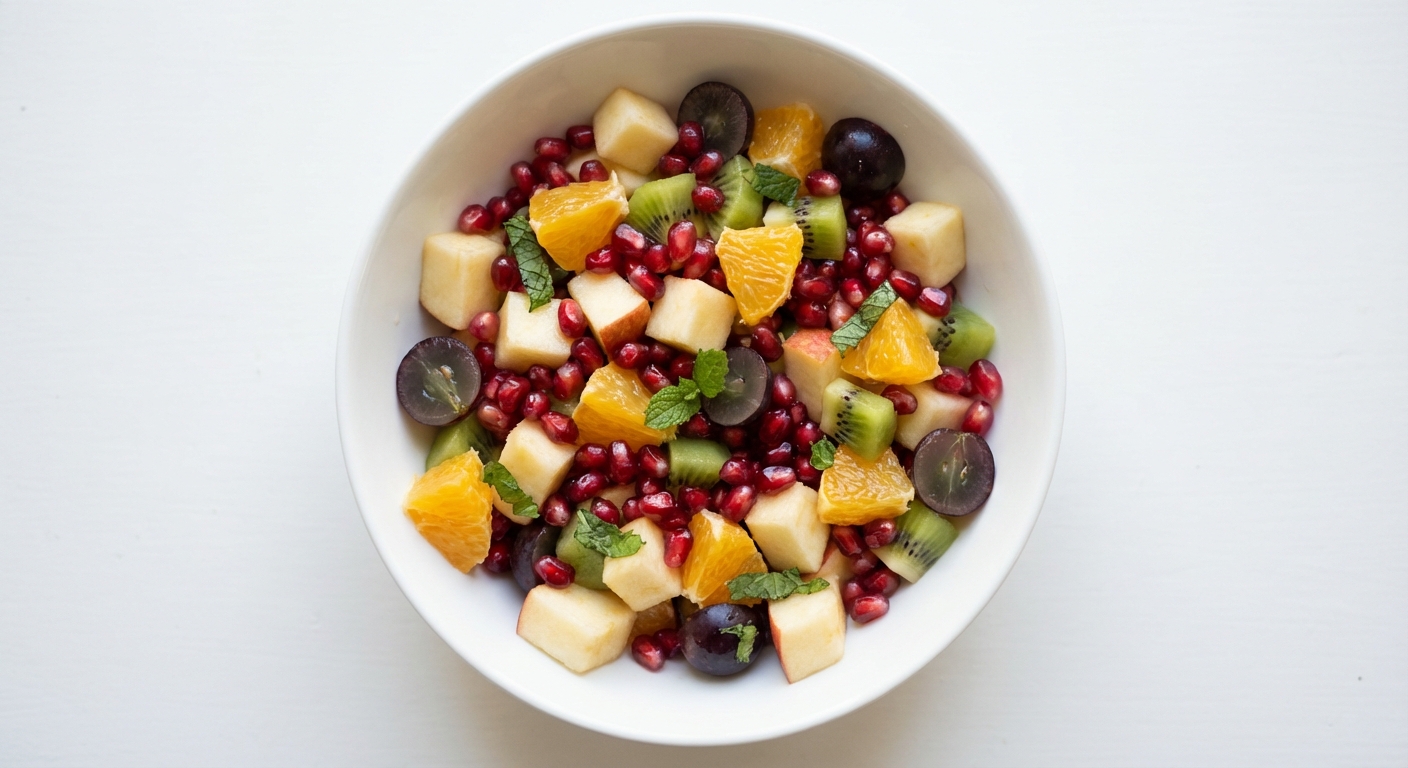 Sałatka z Granatu, Mięty i Owoców