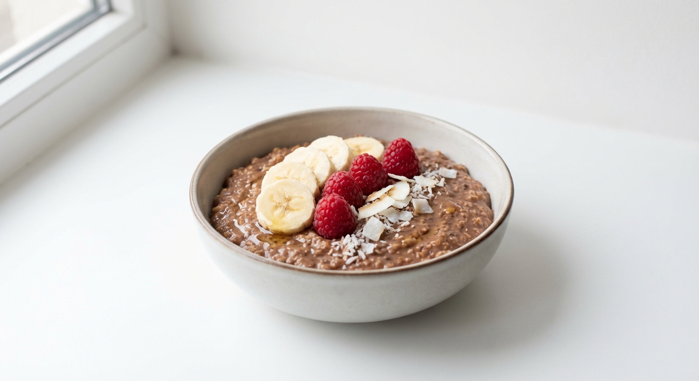 Owsianka z Chia, Malinami i Miodem