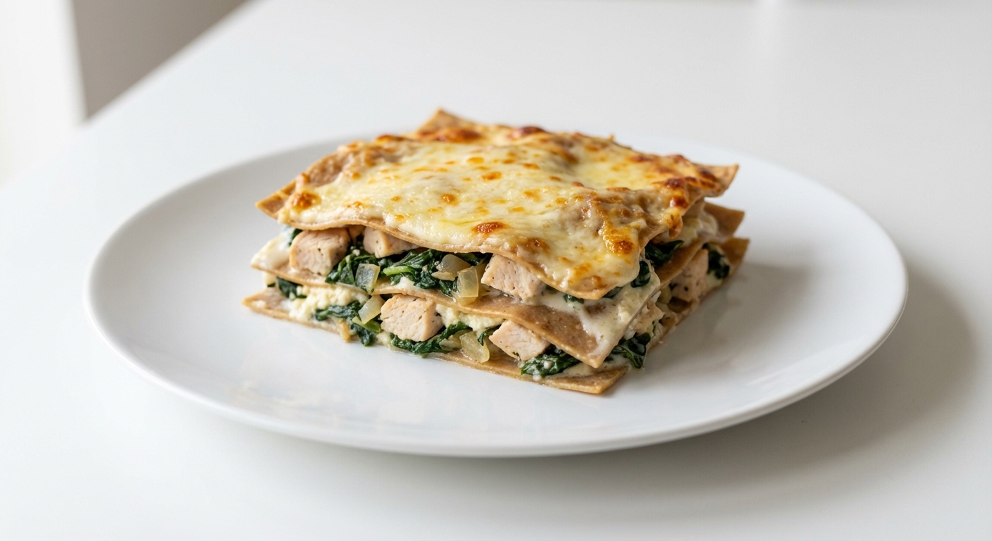 Lasagne ze Szpinakiem, Kurczakiem i Ricottą