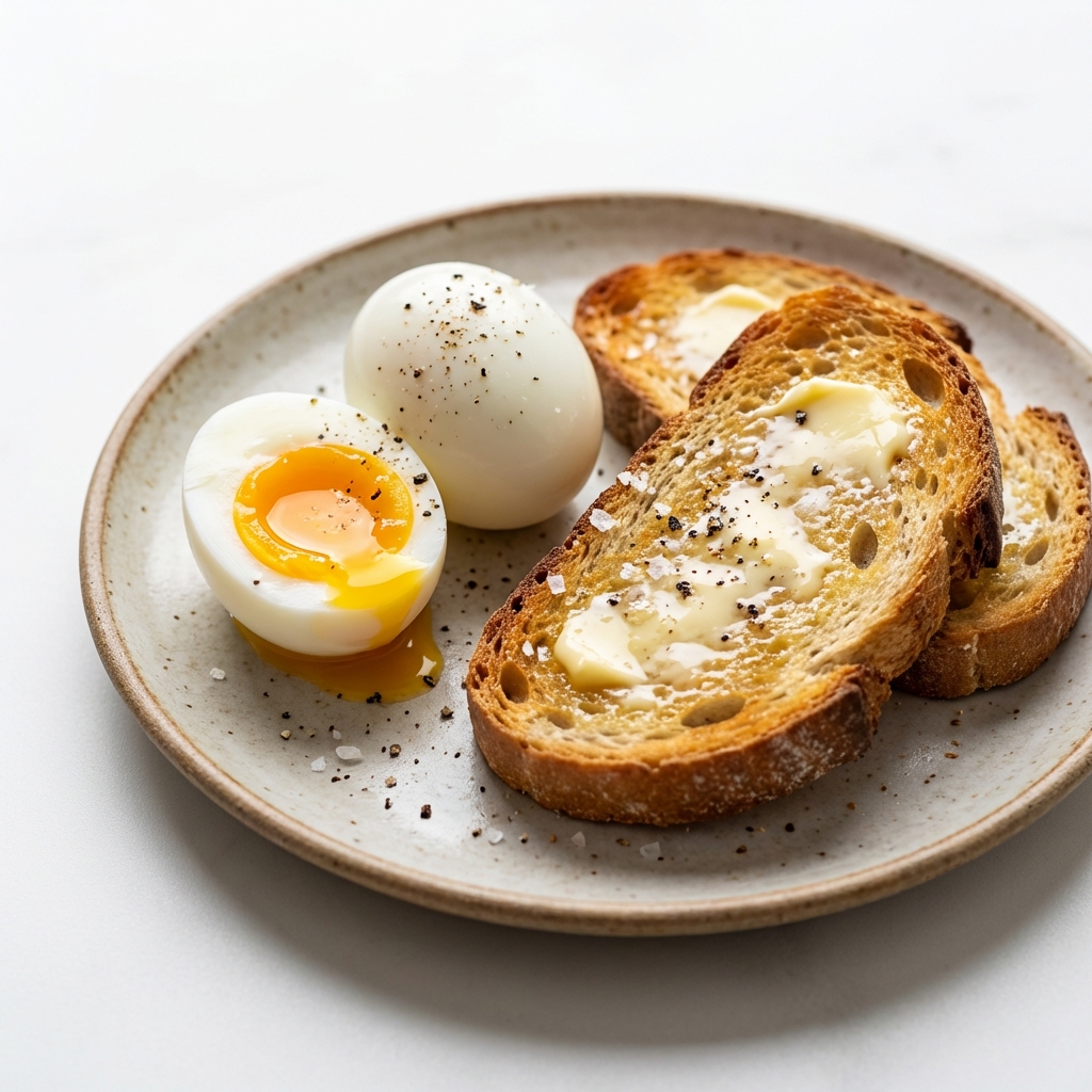 Jajka na Miękko z Żytnim Chlebem