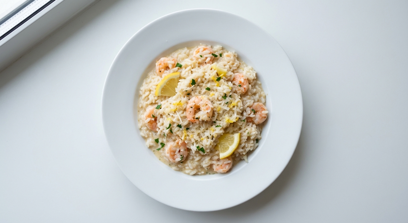 Risotto z krewetkami, cytryną i parmezanem