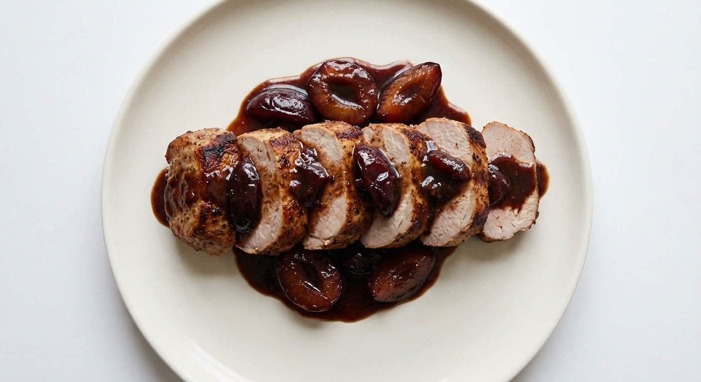 Polędwiczka w sosie śliwkowym balsamicznym