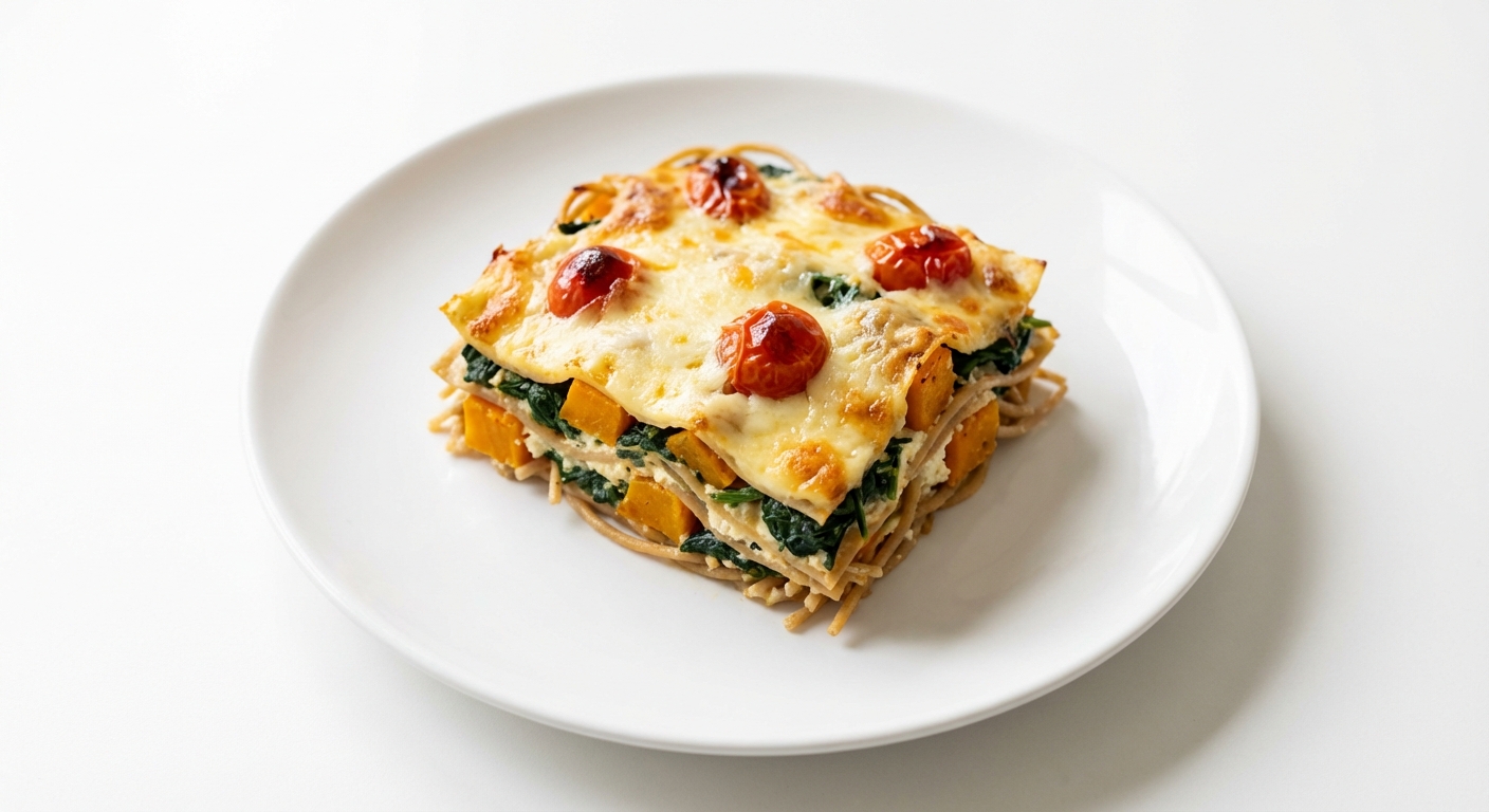 Lasagne ze Szpinakiem, Dynią i Ricottą