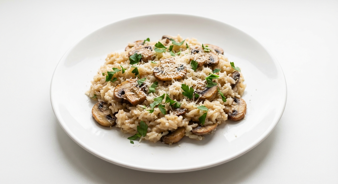 Risotto z Pieczarkami, Parmezanem i Pietruszką
