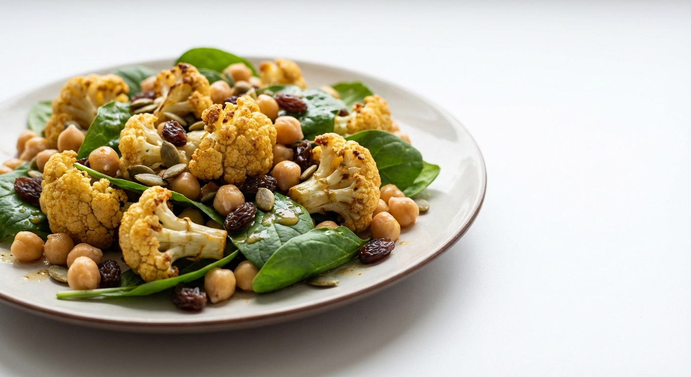 Sałatka z Kalafiora, Ciecierzycy i Rodzynek