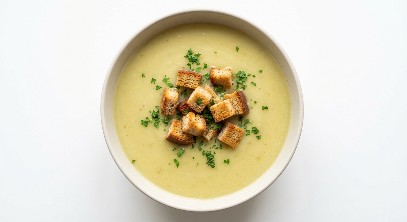 Krem z Kalarepy z Grzankami Żytnimi