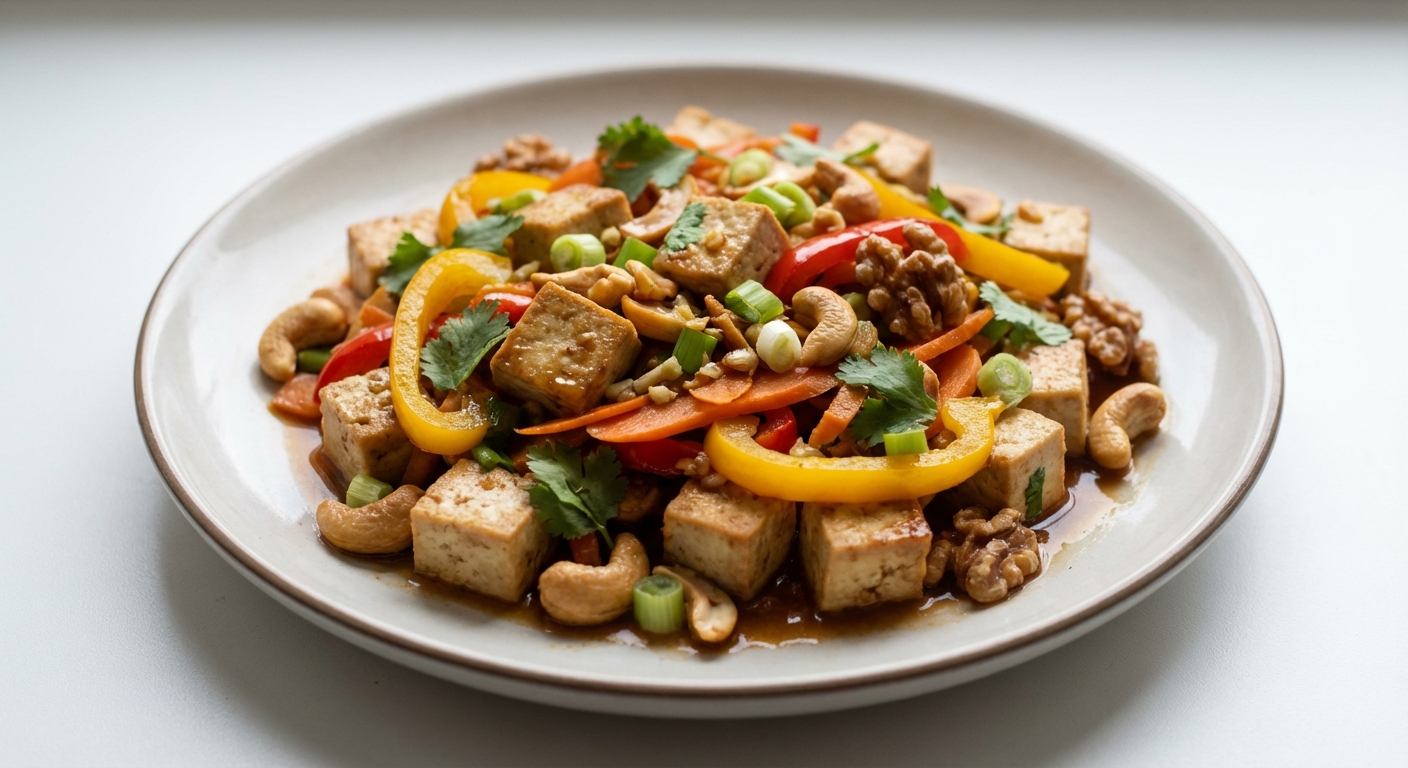 Tofu Stir-Fry z Papryką i Nerkowcami