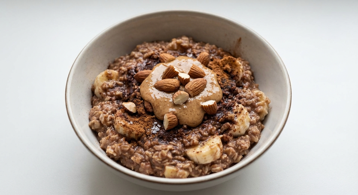 Owsianka z Bananem, Kakao i Migdałami