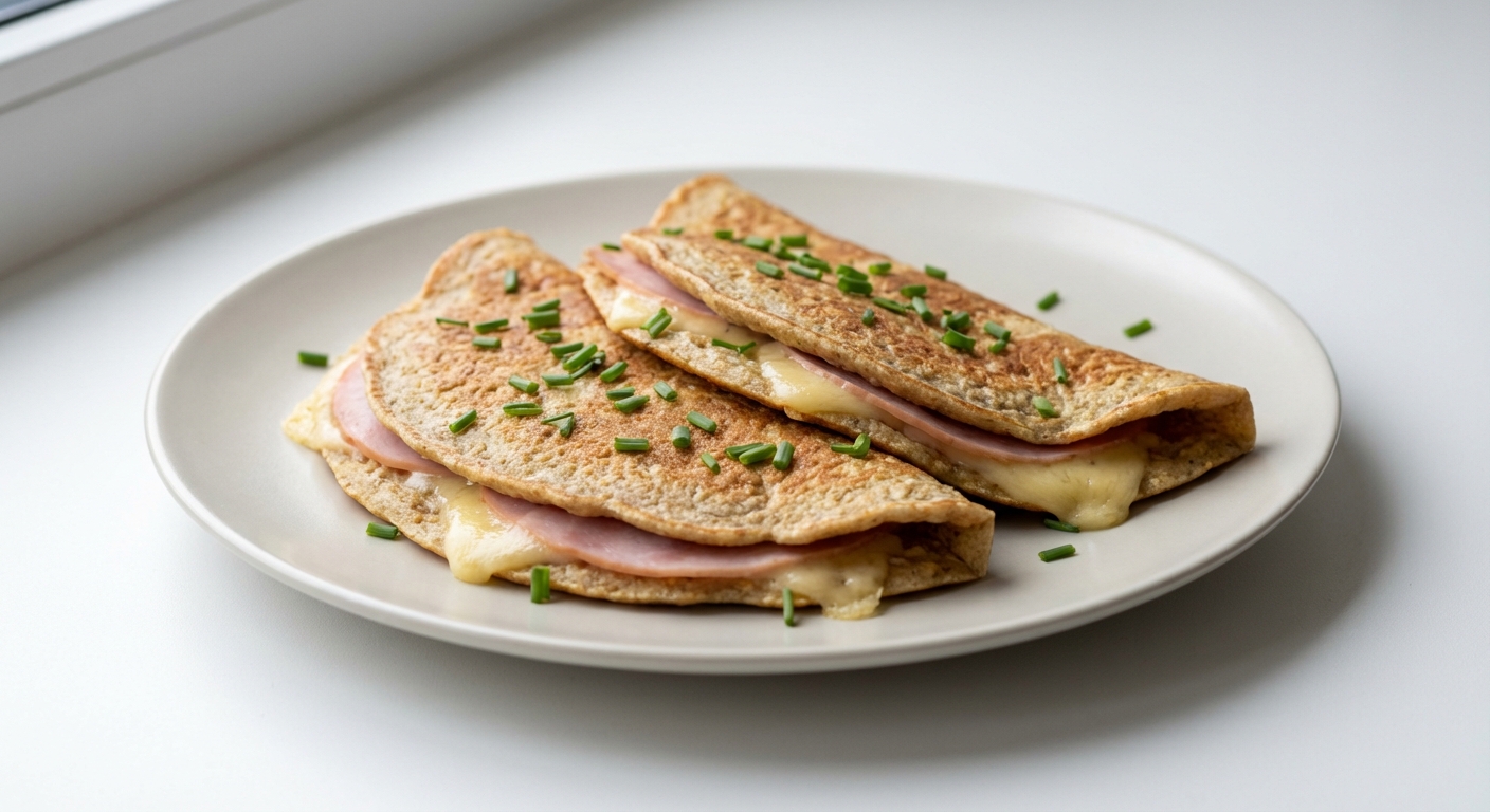 Owsiane Naleśniki z Szynką i Goudą