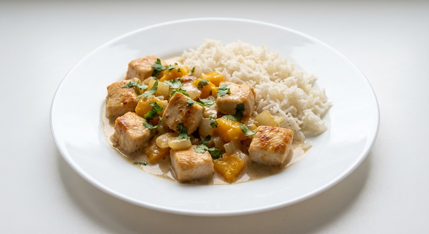 Kurczak Mango w Sosie Kokosowym