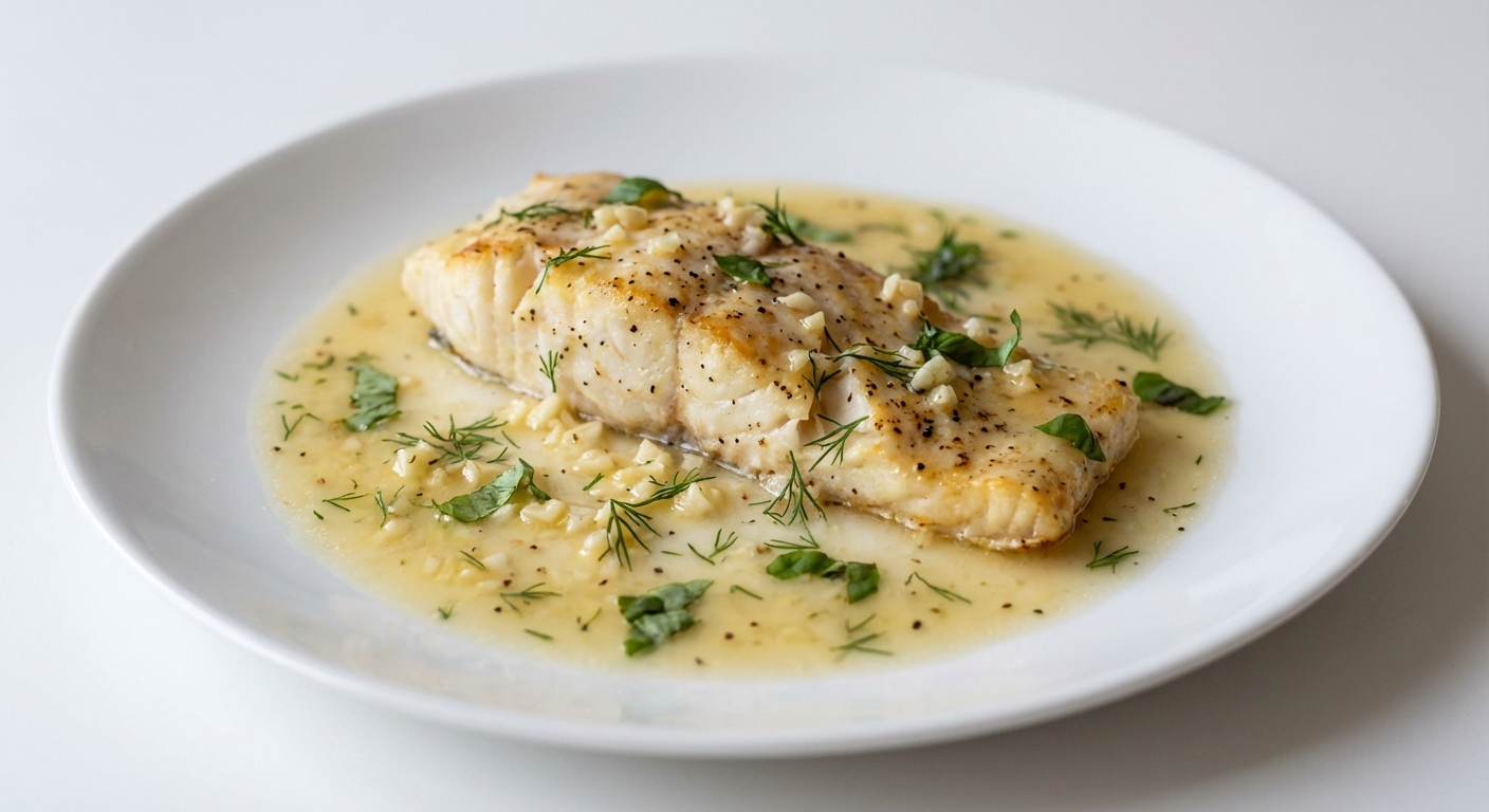 Pieczony Dorsz w Sosie Cytrynowym