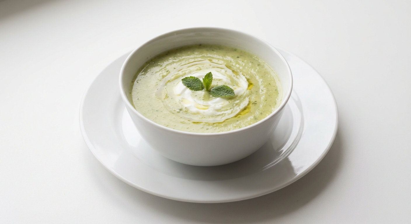 Krem z Cukinii, Mięty i Jogurtu