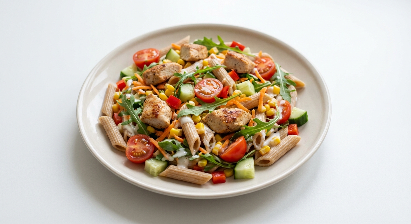 Pełnoziarnista sałatka z kurczakiem i miodem