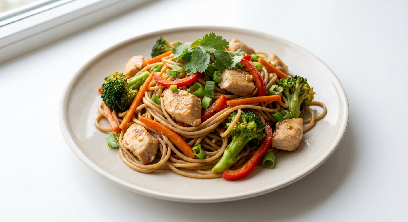 Kurczak z warzywami w sosie miodowo-sojowym