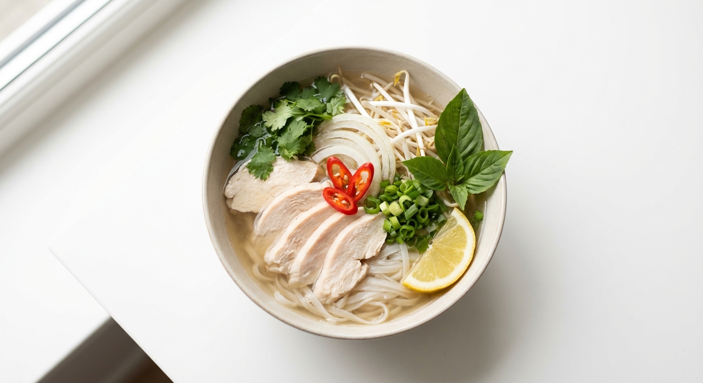 Zupa Pho z Kurczakiem i Bazylią