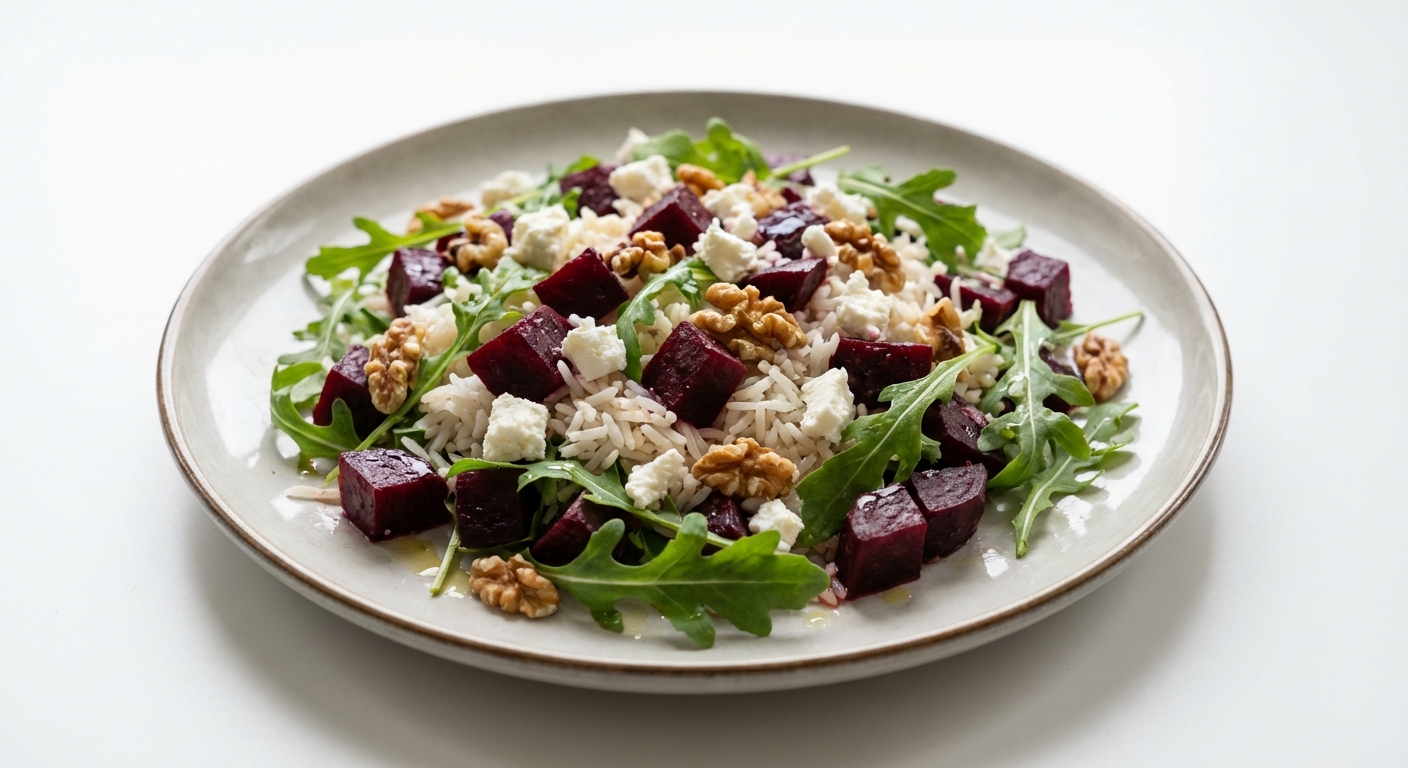 Sałatka z buraków, rukoli i koziego sera