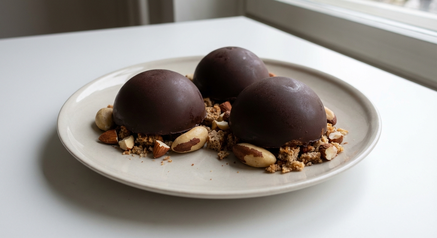 Półkule z Orzechów, Czekolady i Mleczka