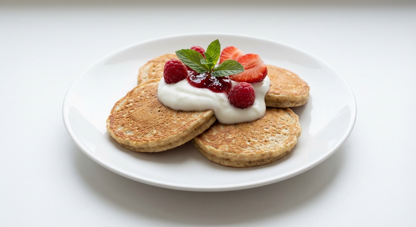 Owsiane Placuszki z Jogurtem i Owocami