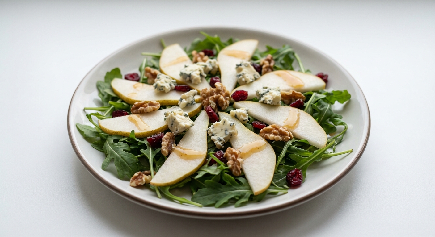 Sałatka z Rukoli, Gruszki i Gorgonzoli