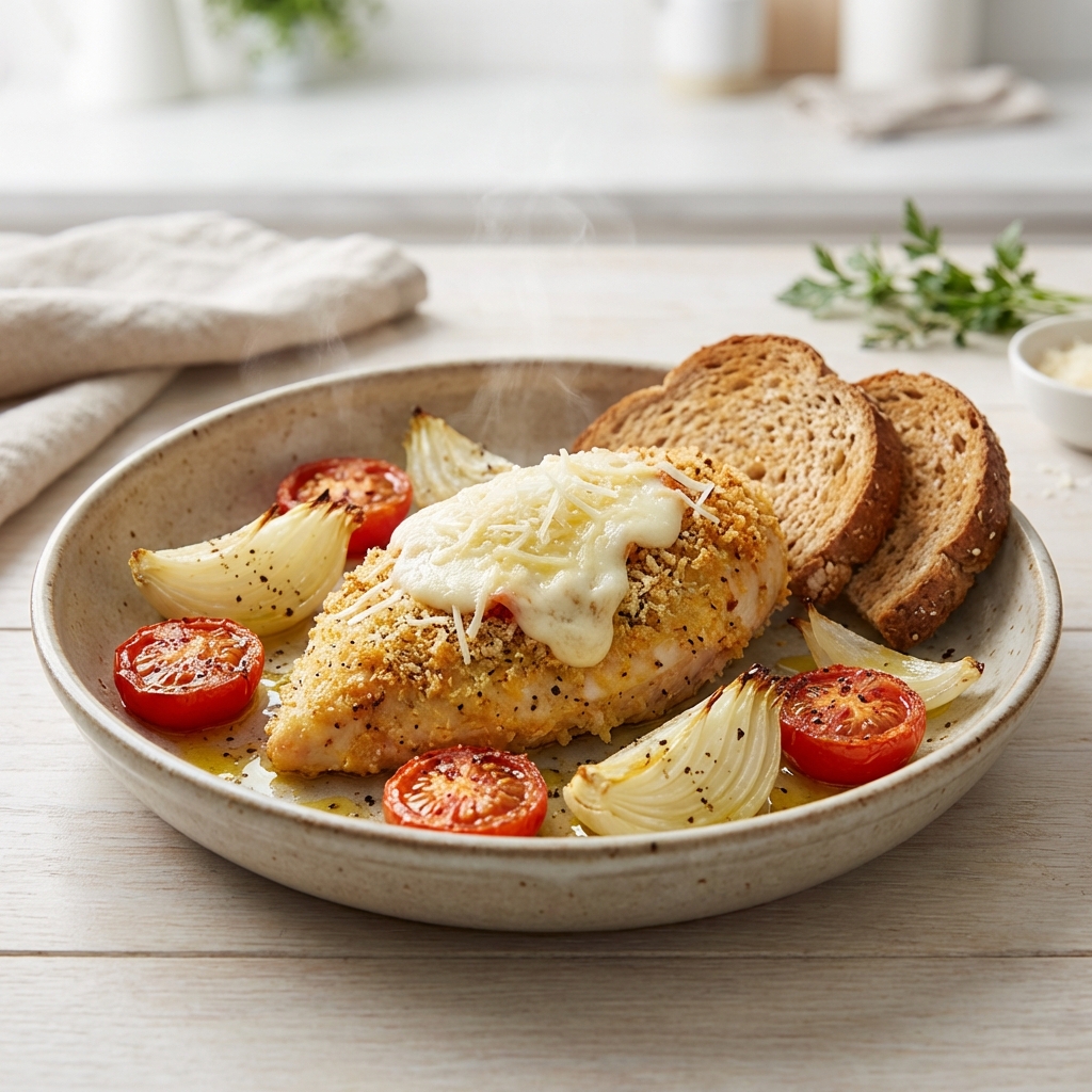 Zapiekane Kurczaki z Parmezanem i Warzywami