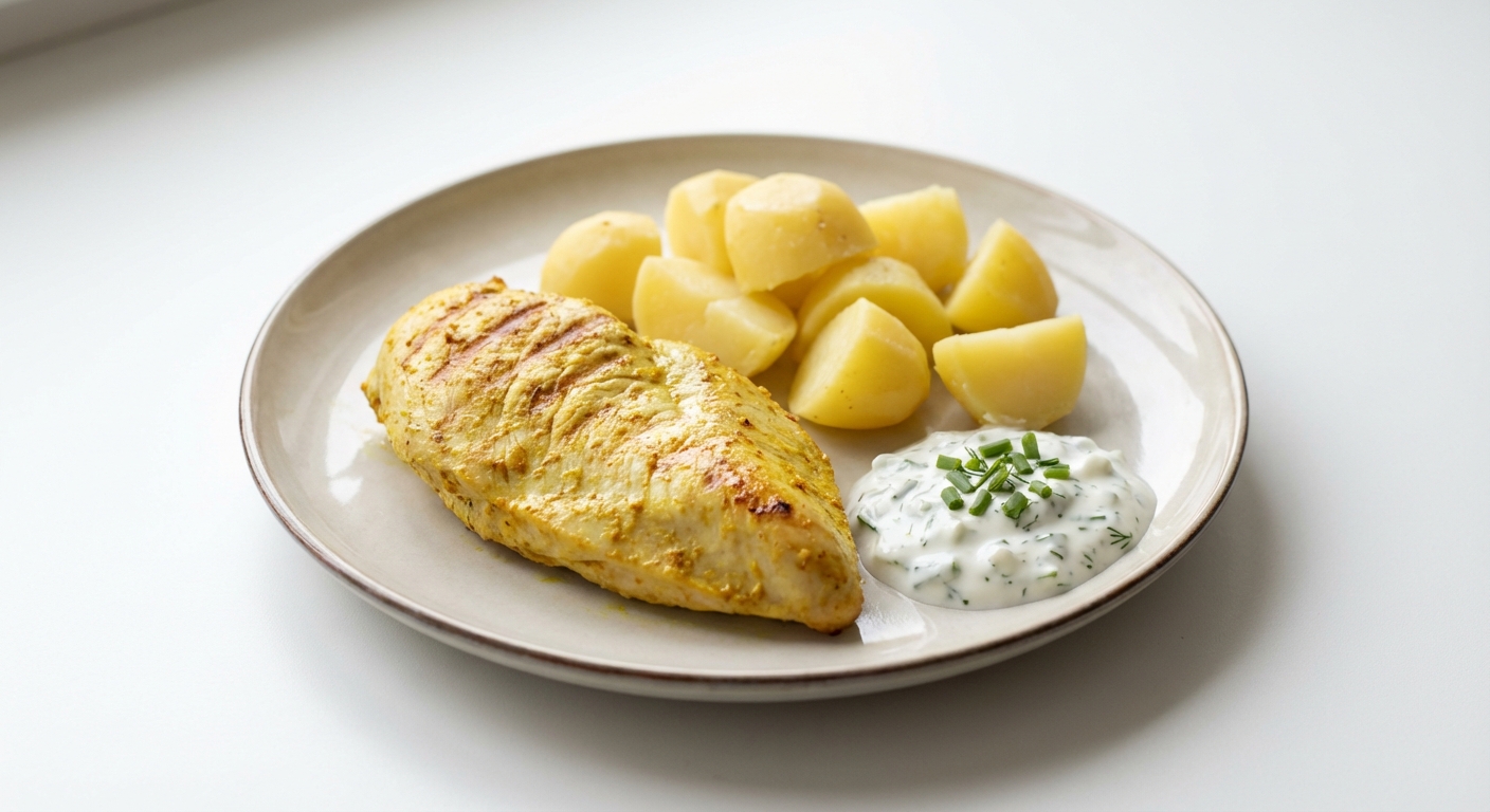 Grillowany Indyk z Ziemniakami i Sosem