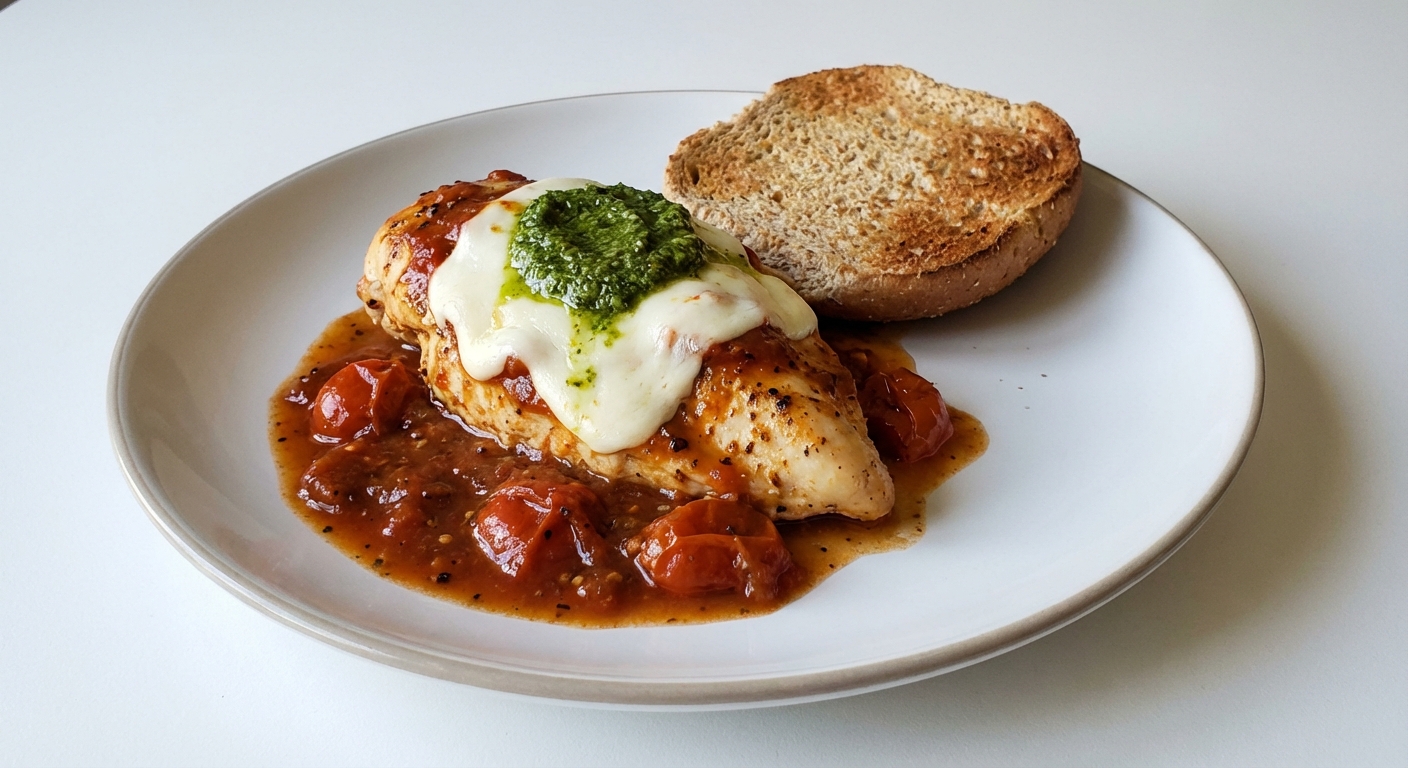 Tosty z Mozzarellą, Bazylią i Pomidorami