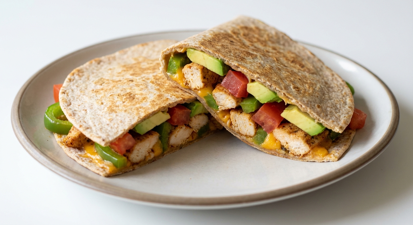 Quesadilla z Kurczakiem, Cheddarem i Awokado