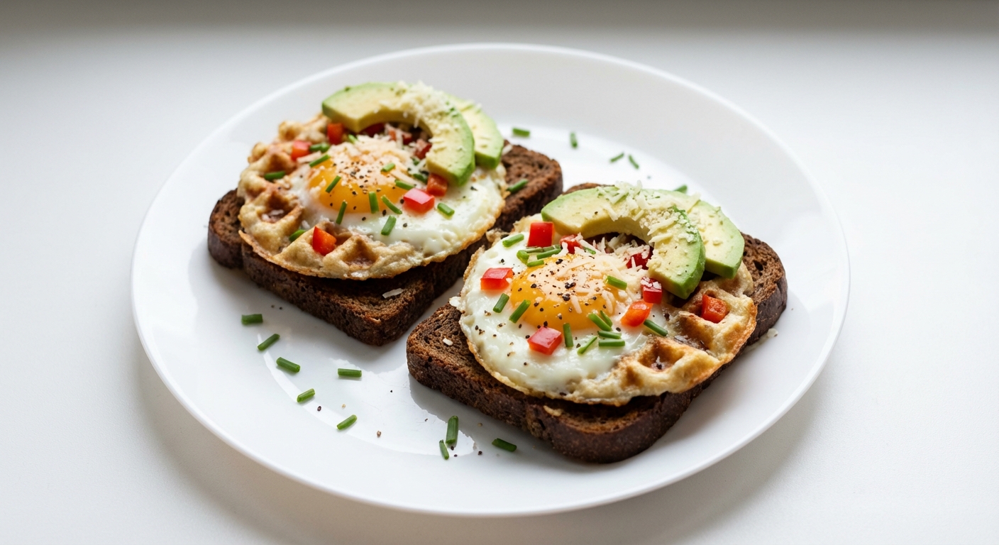 Żytnie Grzanki z Jajkiem i Warzywami