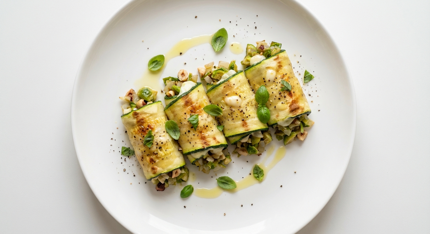 Cukinia Rolls with Brussels Sprouts