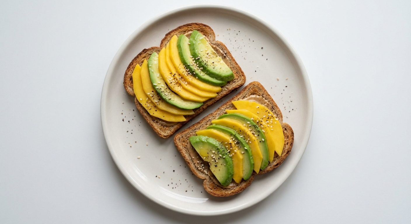 Razowy Tost z Mango i Awokado