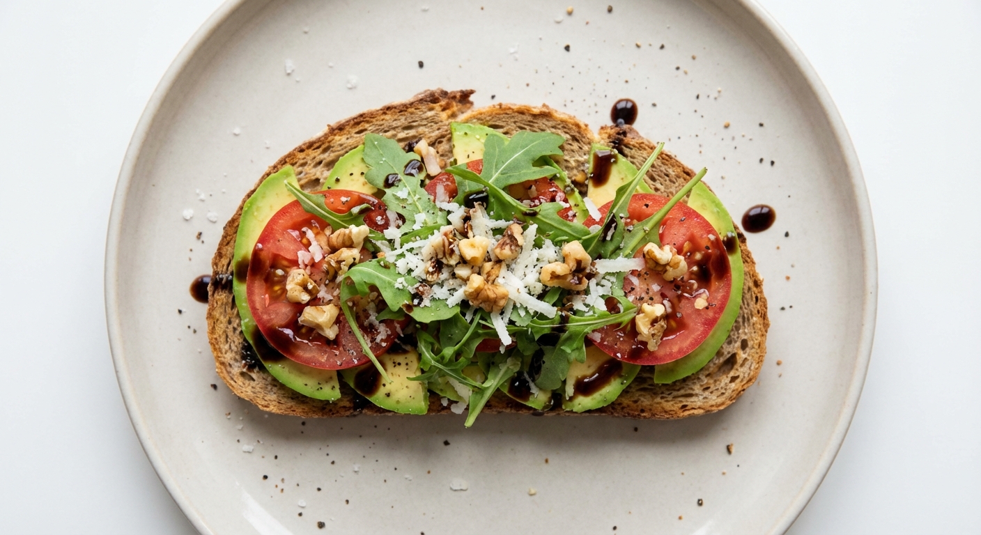 Razowy Tost z Awokado, Kozim Serem