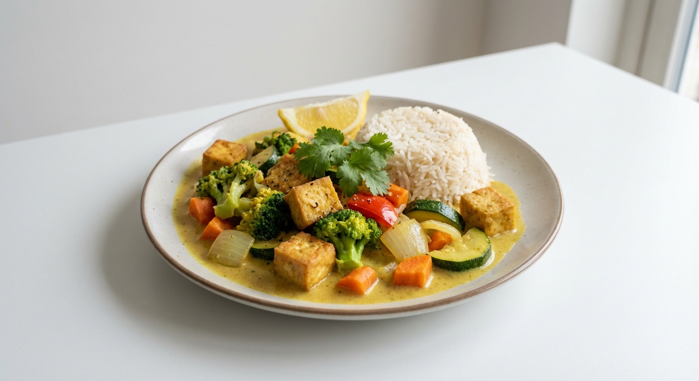 Curry z Tofu, Warzyw i Ryżu Basmati