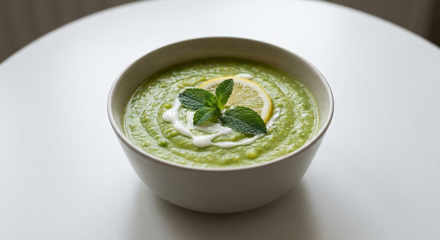 Krem z Groszku, Mięty i Cytryny