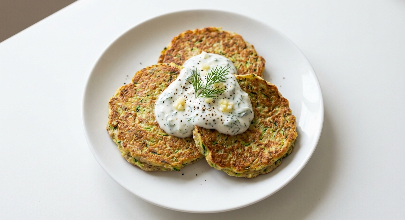 Placuszki z Cukinii z Sosem Jogurtowym