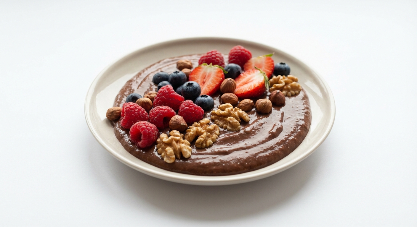 Czekoladowo-Bananowy Deser z Leśnymi Owocami
