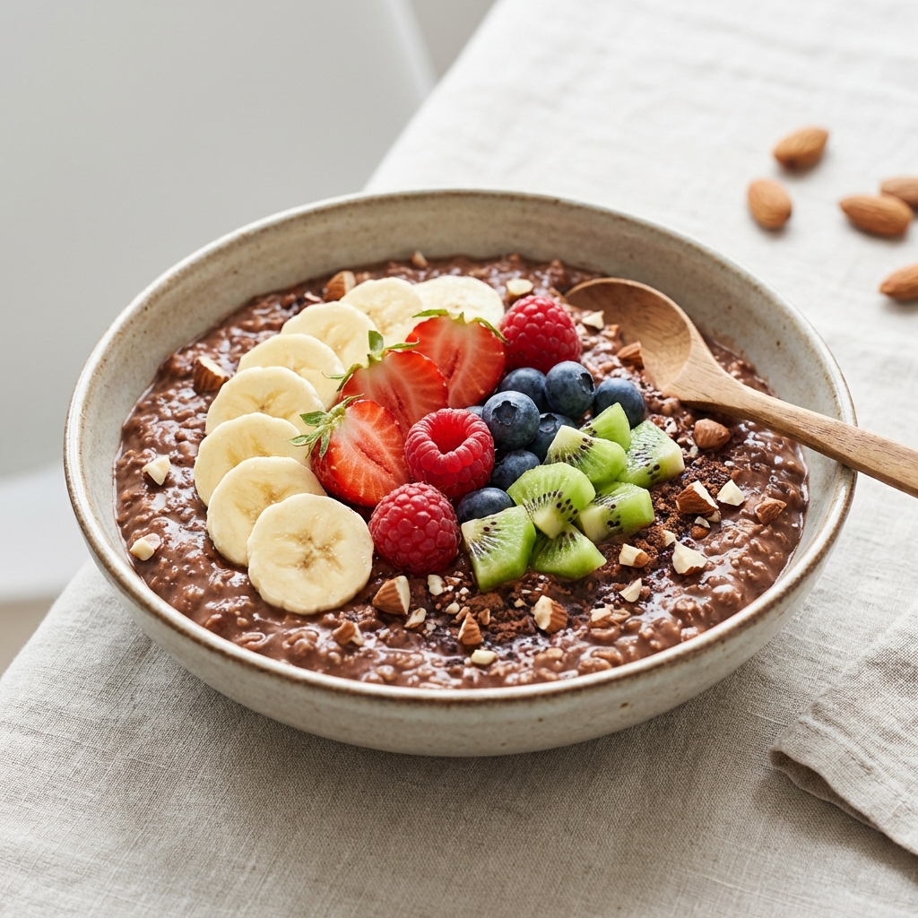 Owsianka Czekoladowo-Owocowa z Orzechami