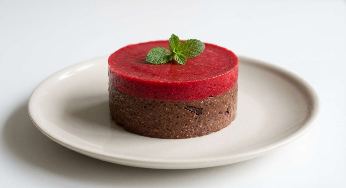 Czekoladowo-Malinowy Deser Chia z Miodem