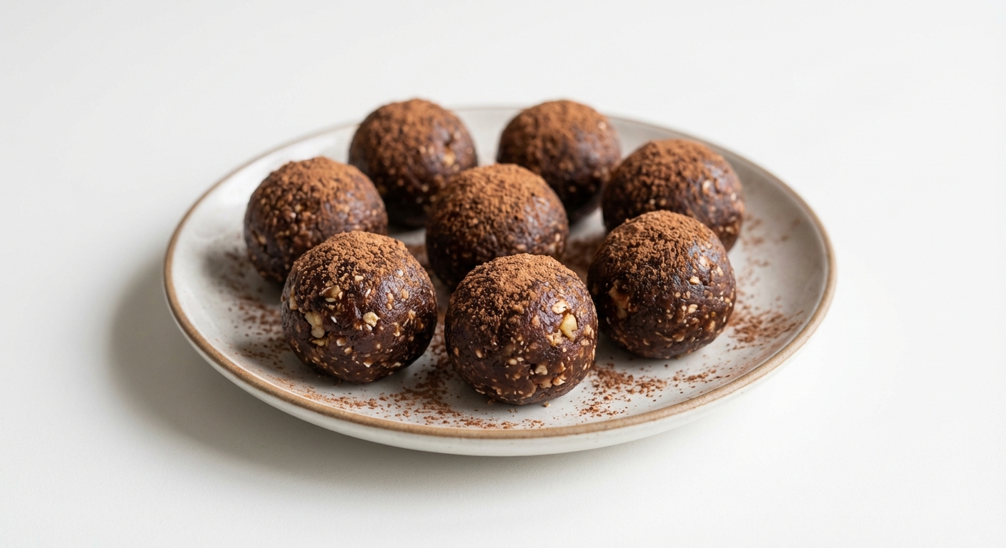 Daktylowe Kulki Mocy z Kakao i Orzechami
