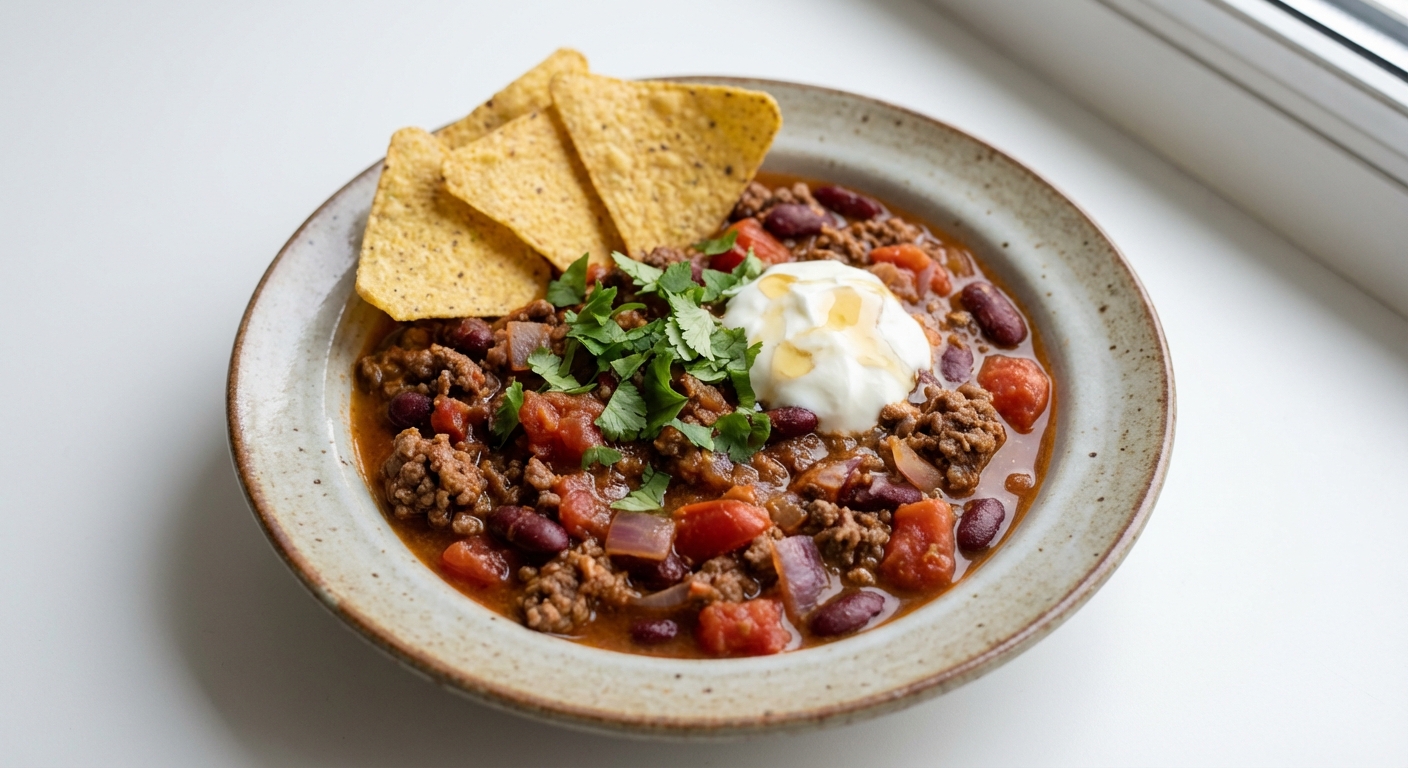 Wołowina z Fasolą, Miodem i Nachos