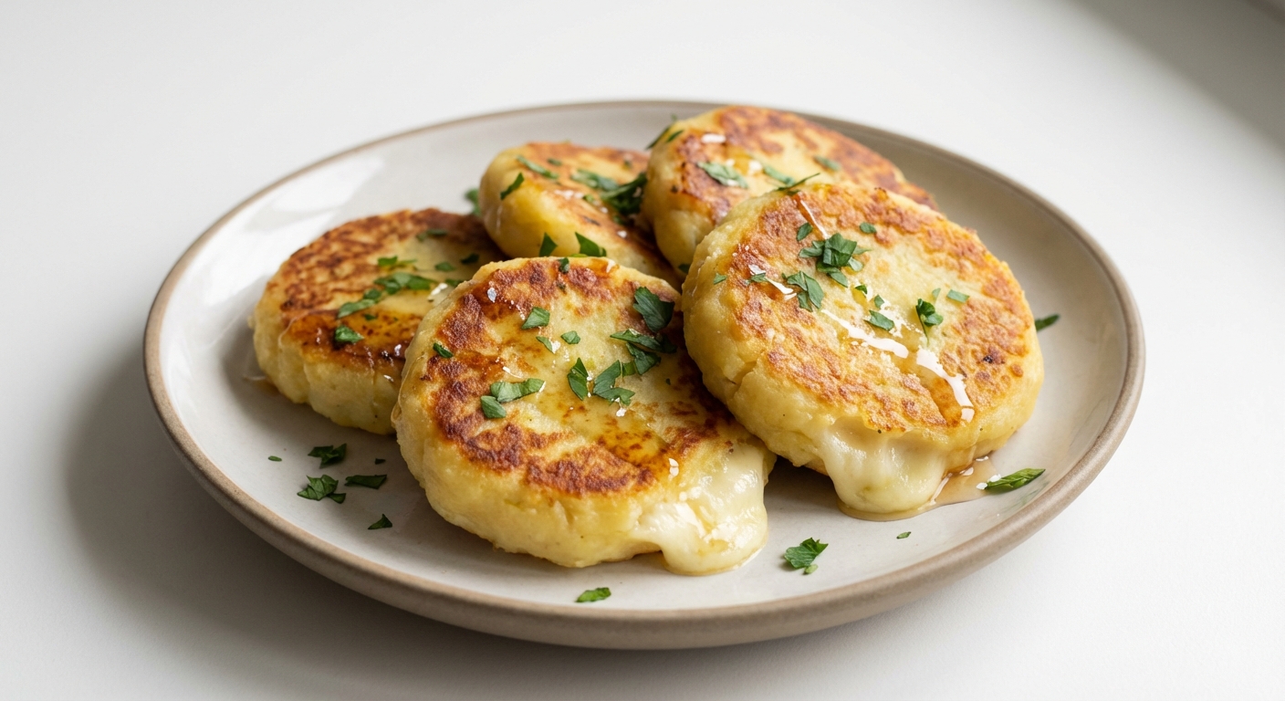 Ziemniaczane Placki z Mozzarellą i Miodem