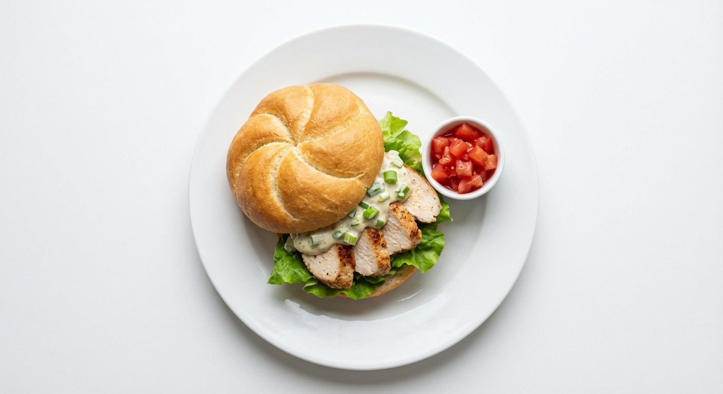 Kajzerka z Kurczakiem, Sałatą i Caesar