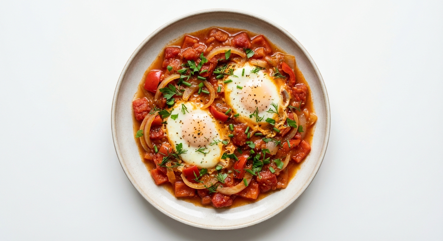 Jajka w Pomidorach z Papryką