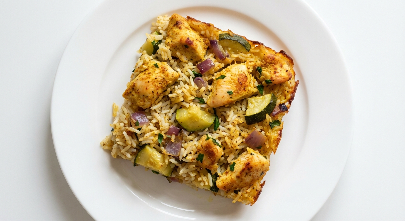 Zapiekanka z Kurczaka, Ryżu i Cukinii