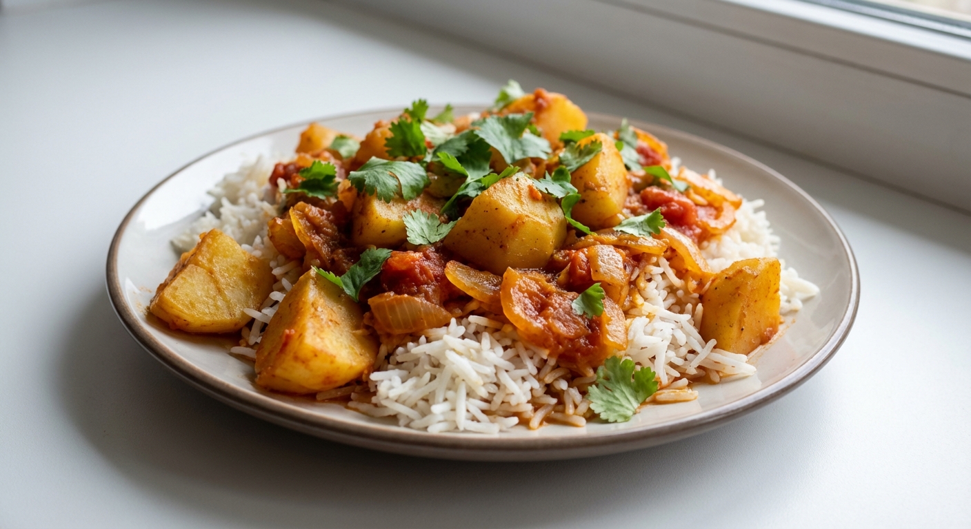 Ryż Basmati z Pomidorami i Ziemniakami